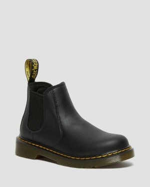  Dr Martens Junior 2976 Softy T Deri Chelsea Çocuk Bot Siyah